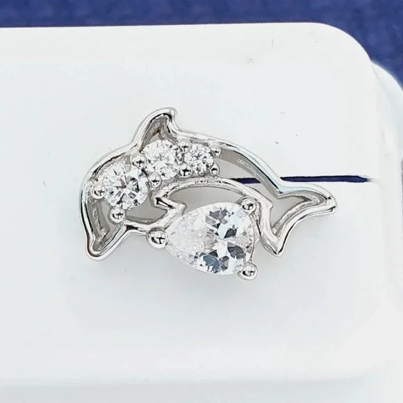 925 Sterling Silver CZ Stud Earrings for Women/Girl, US925P1257